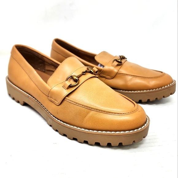 A New Day Brown Tan Loafers Flats Size 10 - Picture 1 of 7